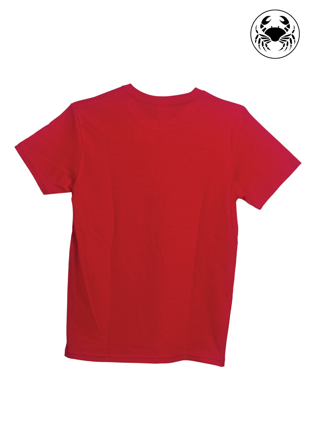 Back view of plain red Canada beaver hoodie, unisex style