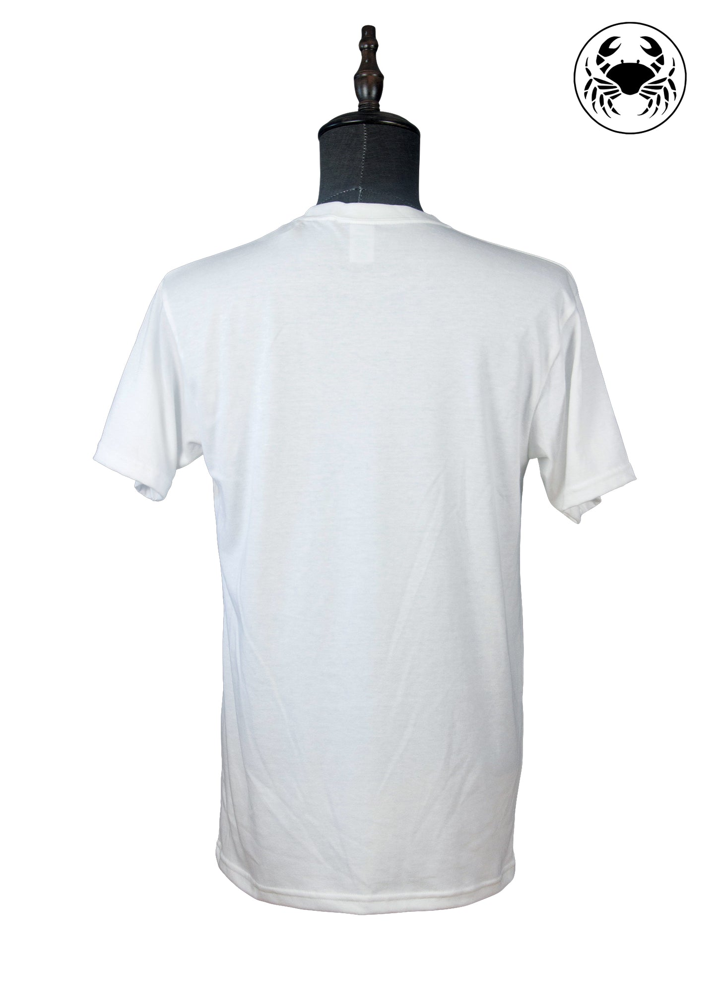 Back view of plain white unisex Canada maple leaf t-shirt