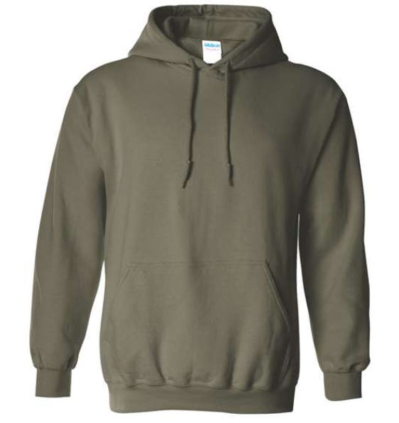 front view of Olive green hoodie