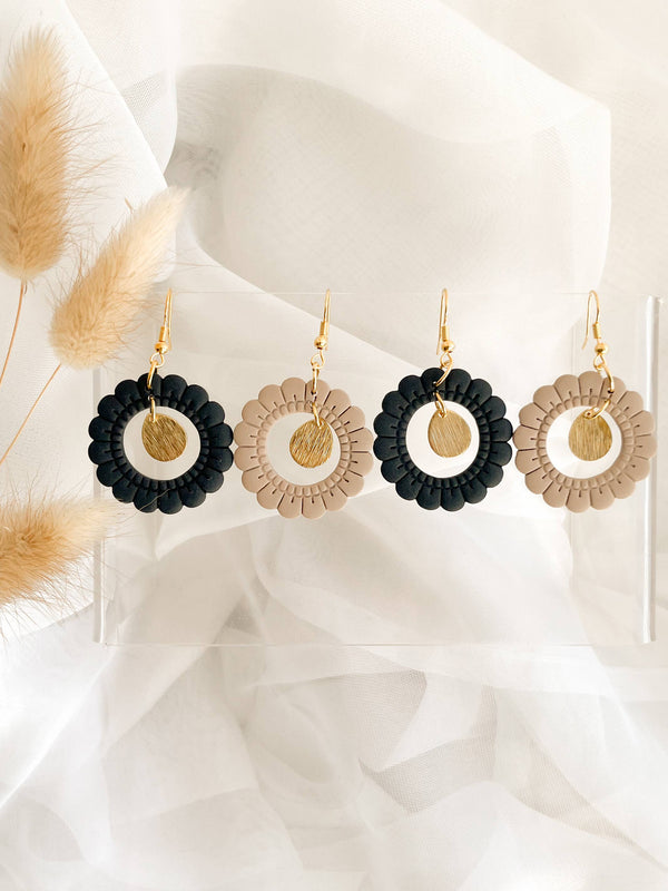 Amy Dangle Earrings, Handmade Jewelry, Clay Earrings