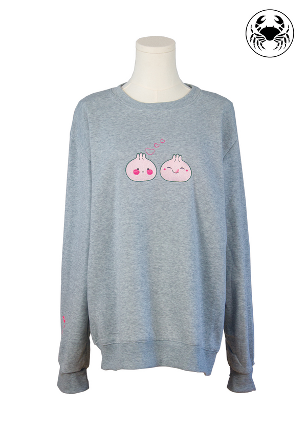 Kawaii Dumpling Embroidered Sweatshirt – Unisex