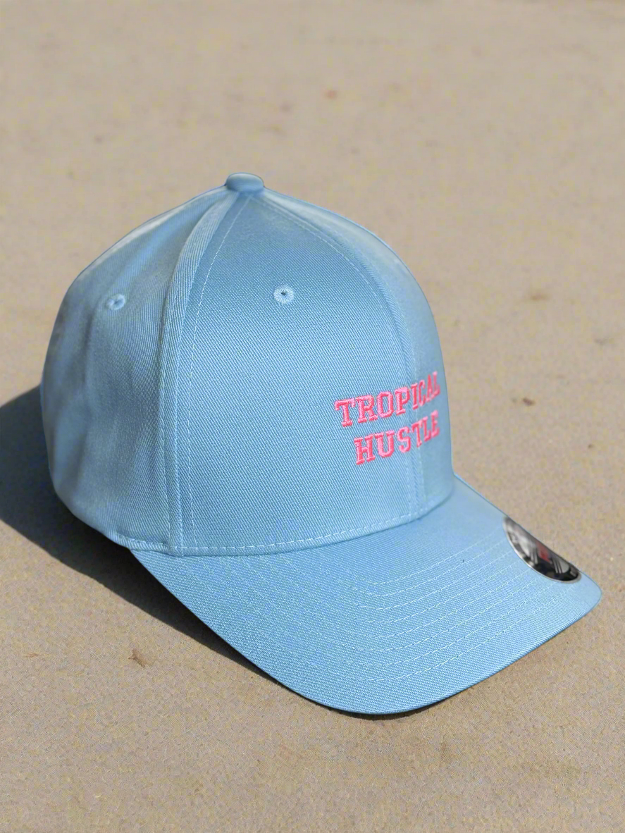 Light blue tropical hustle cap – Belleville, Canada beach streetwear vibe